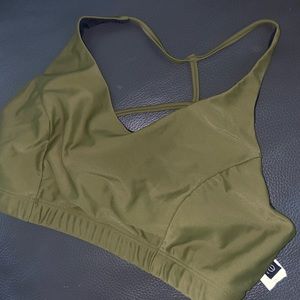 Sexy strappy Green sports bra- XS